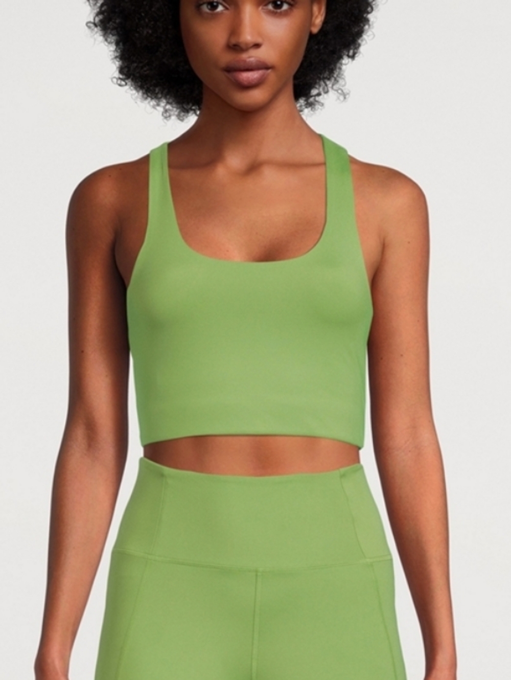 Girlfriend Collective Paloma Sports Bra Green Mantis Small